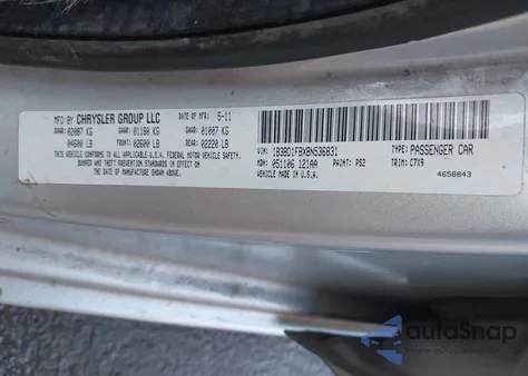 2011 Dodge Avenger Mainstreet from USA, damaged, VIN 1B3BD1FBXBN536831